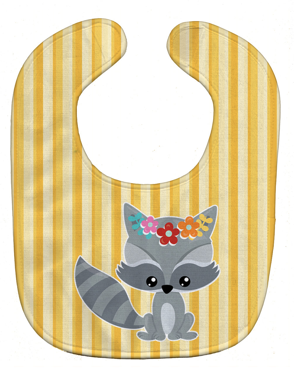 Raccoon Baby Bib Easy-Clean Baby Bib Baby Feeding Accessory Baby Mealtime Essential, 10 x 13, Multicolor