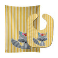 Raccoon Baby Bib & Burp Cloth Easy-Clean Baby Bib Baby Feeding Accessory Baby Mealtime Essential
