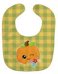 Mr. Winky Pumpkin Baby Bib Easy-Clean Baby Bib Baby Feeding Accessory Baby Mealtime Essential, 10 x 13, Multicolor