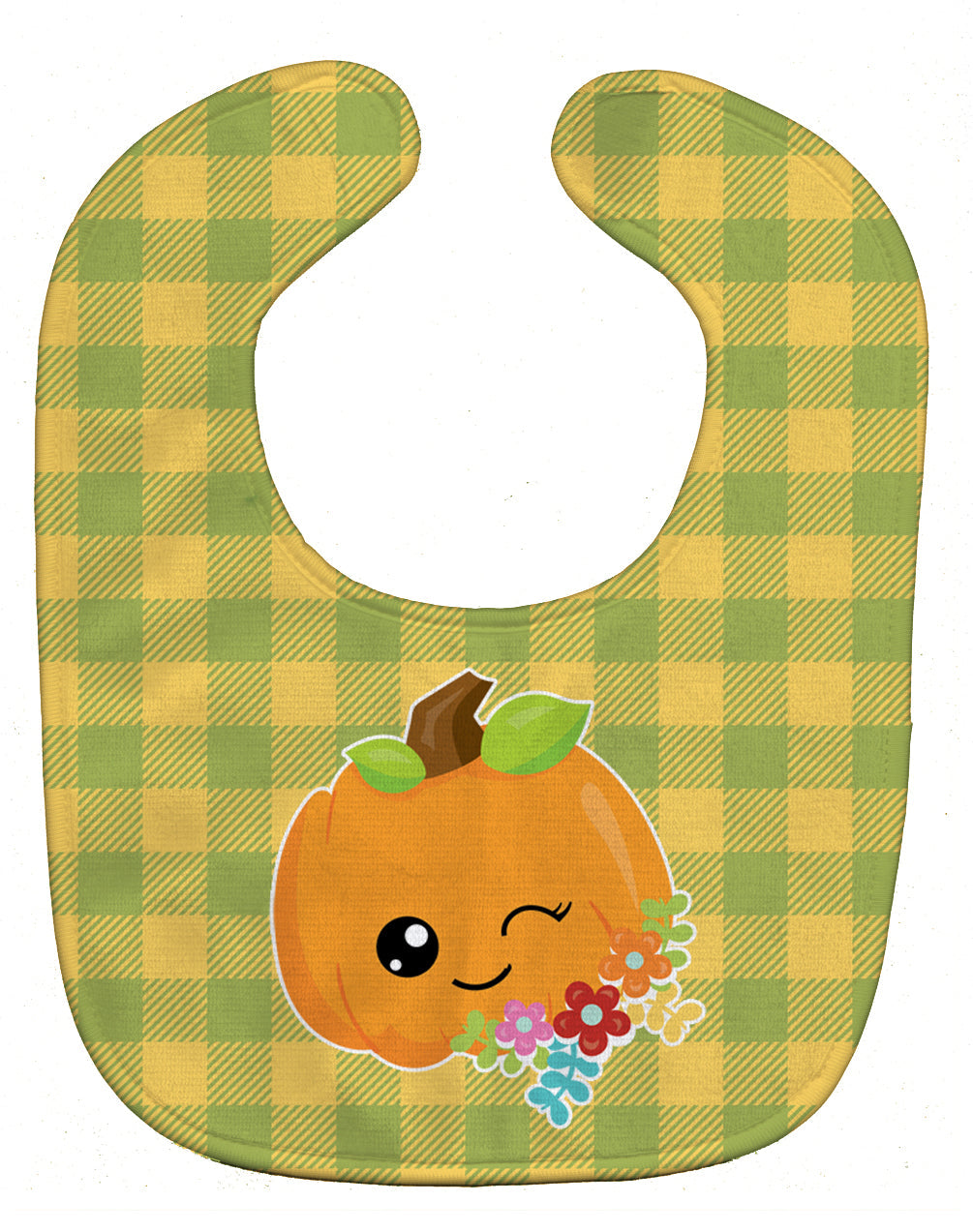 Mr. Winky Pumpkin Baby Bib Easy-Clean Baby Bib Baby Feeding Accessory Baby Mealtime Essential, 10 x 13, Multicolor
