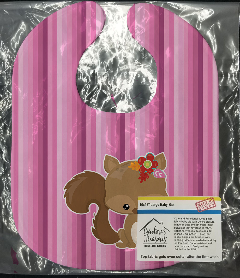 Squirrel Baby Bib Easy-Clean Baby Bib Baby Feeding Accessory Baby Mealtime Essential, 10 x 13, Multicolor