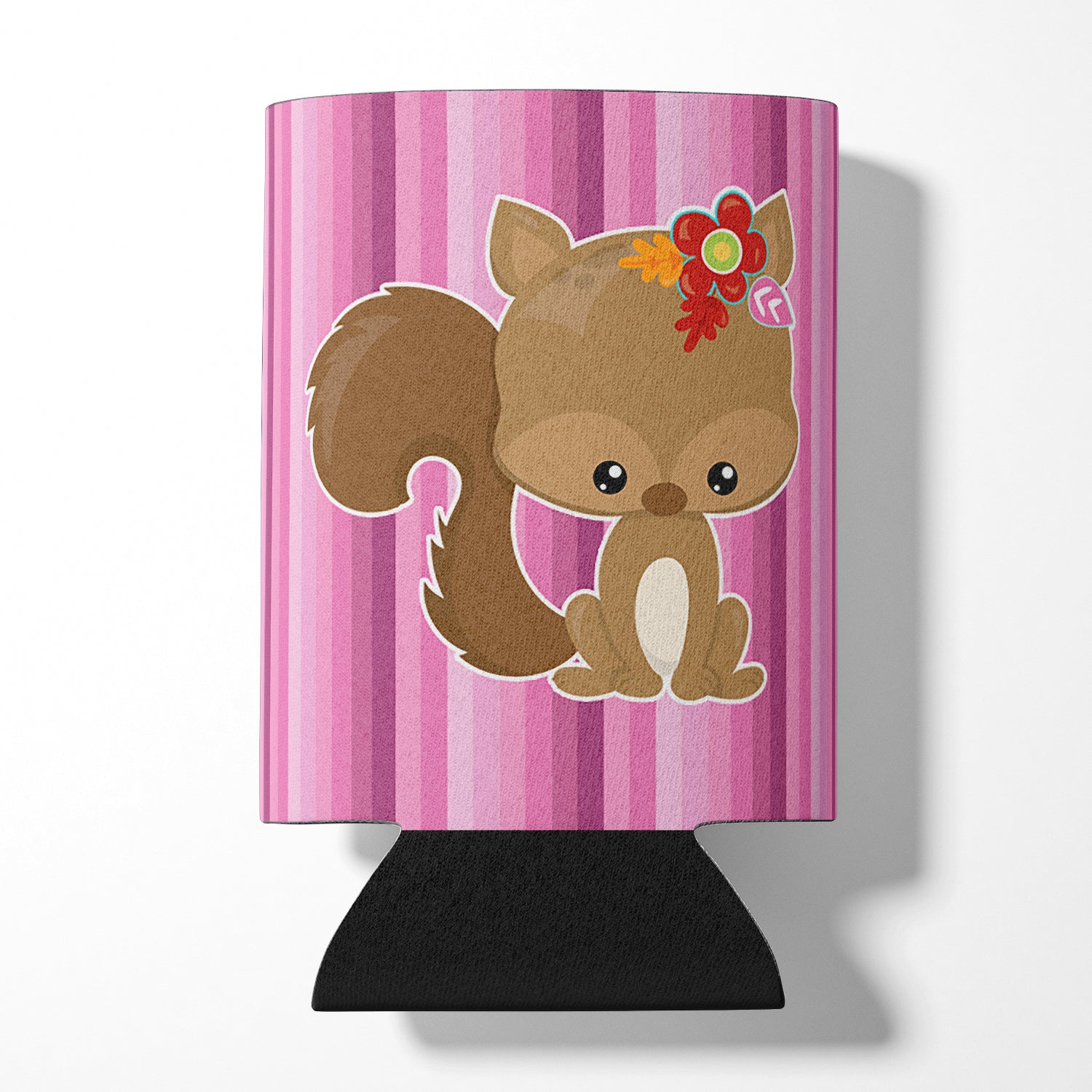 Squirrel Can or Bottle Hugger Cooler Sleeve for Standard 12 oz Cans, Insulated Foam Beer & Soda Can Hugger Reusable