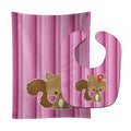 Squirrel Baby Bib & Burp Cloth Easy-Clean Baby Bib Baby Feeding Accessory Baby Mealtime Essential