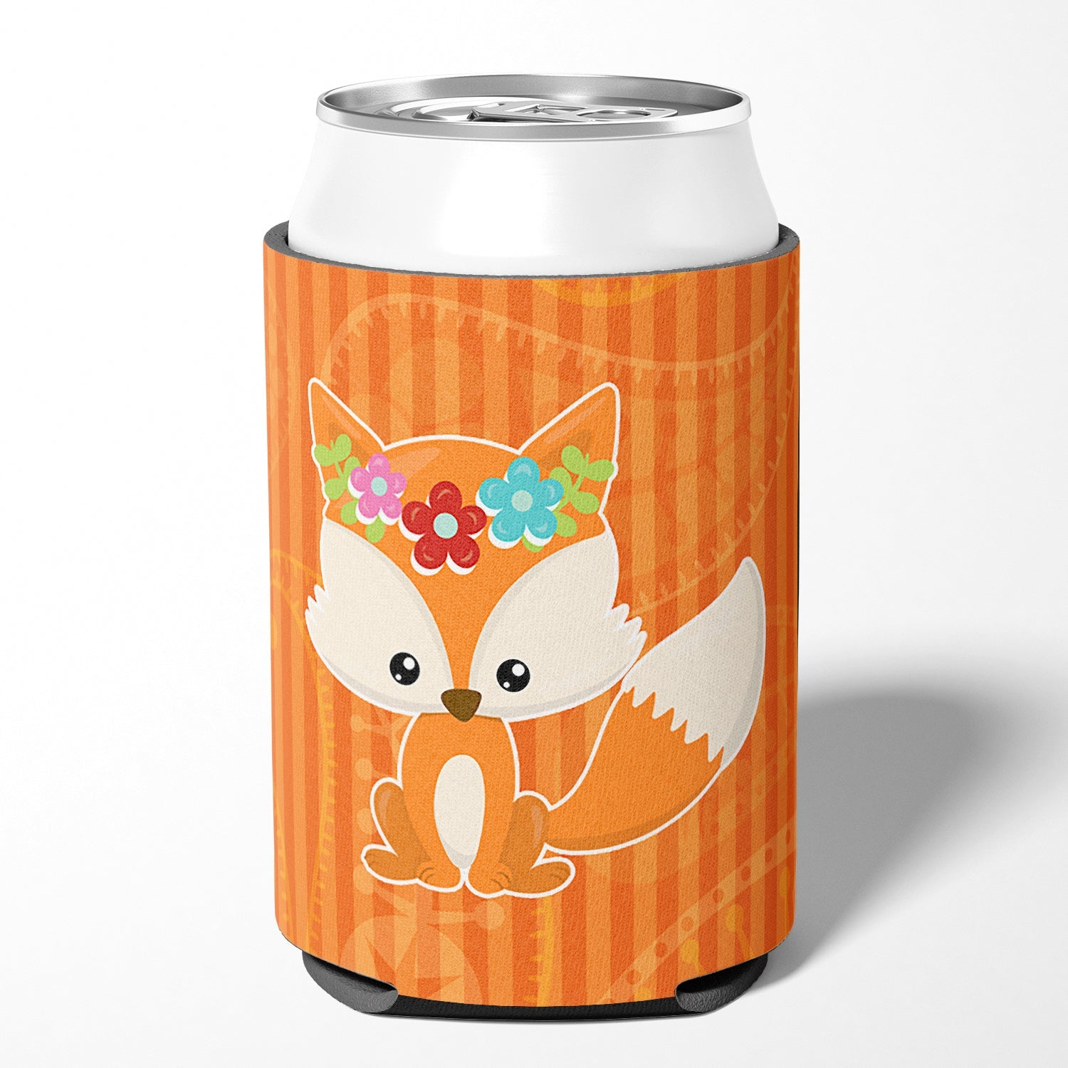 Fox Can or Bottle Hugger Cooler Sleeve for Standard 12 oz Cans, Insulated Foam Beer & Soda Can Hugger Reusable
