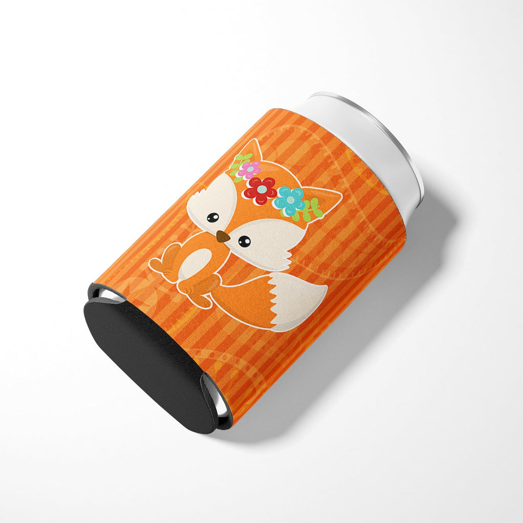Fox Can or Bottle Hugger Cooler Sleeve for Standard 12 oz Cans, Insulated Foam Beer & Soda Can Hugger Reusable