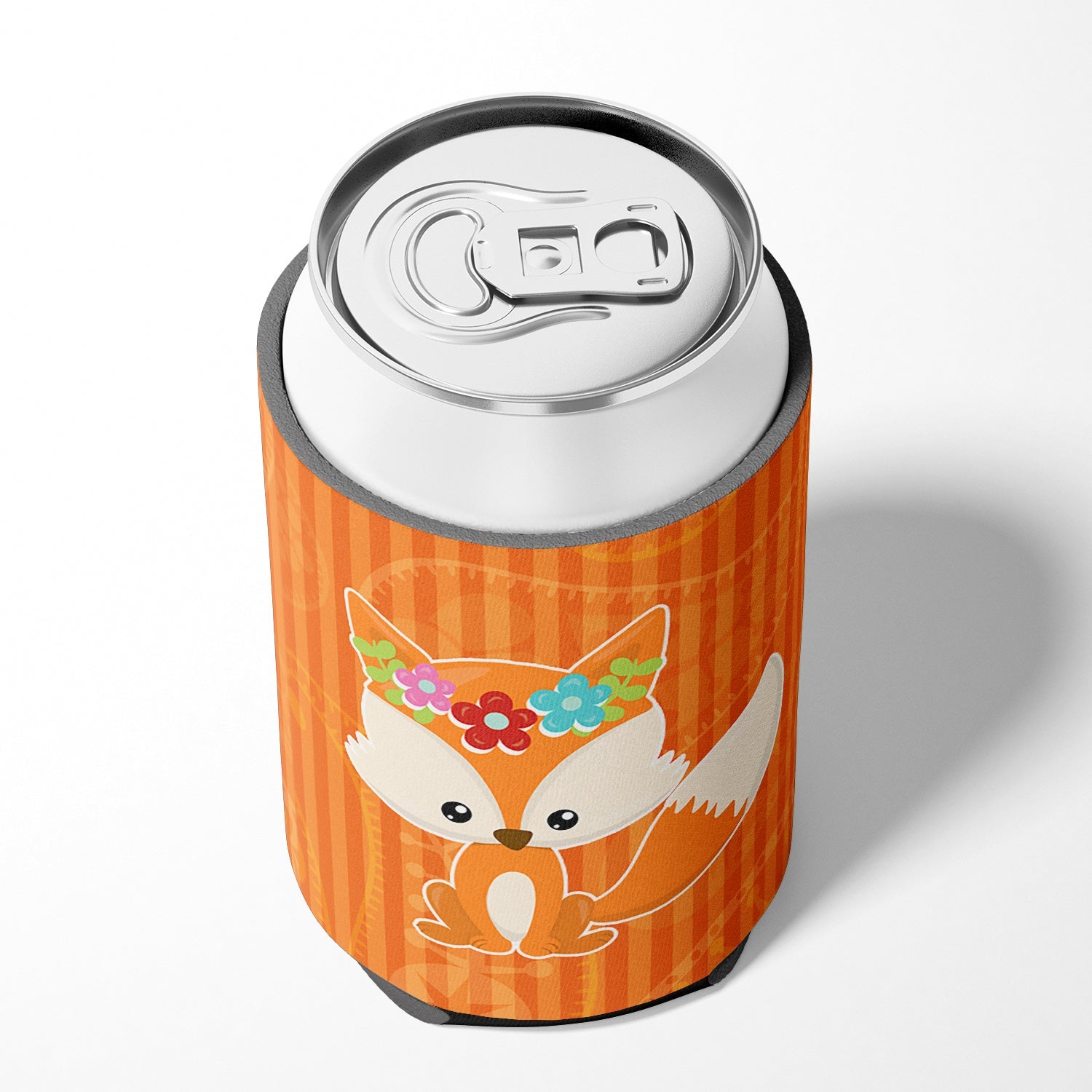Fox Can or Bottle Hugger Cooler Sleeve for Standard 12 oz Cans, Insulated Foam Beer & Soda Can Hugger Reusable