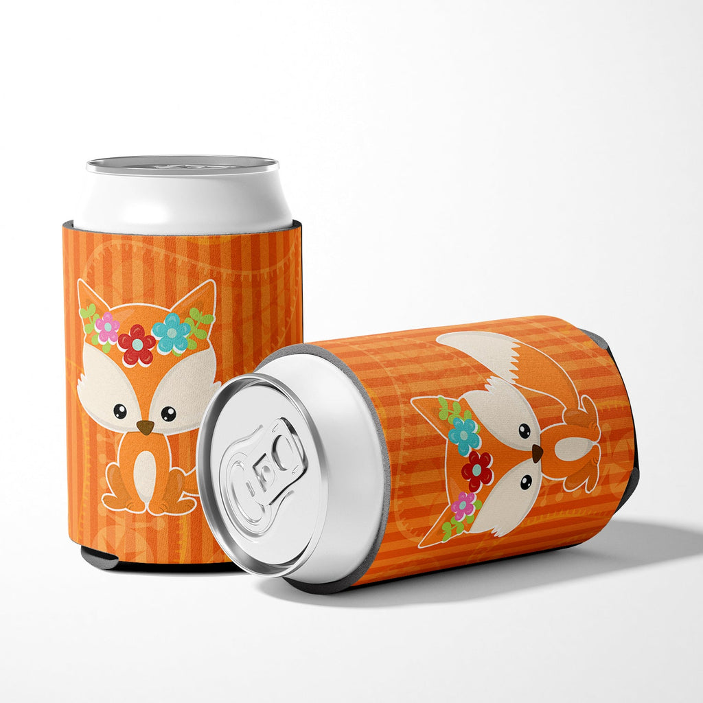 Fox Can or Bottle Hugger Cooler Sleeve for Standard 12 oz Cans, Insulated Foam Beer & Soda Can Hugger Reusable