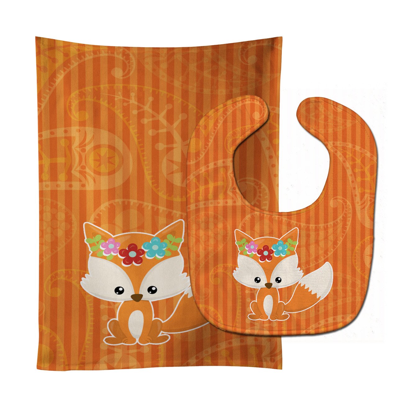 Fox Baby Bib & Burp Cloth Easy-Clean Baby Bib Baby Feeding Accessory Baby Mealtime Essential
