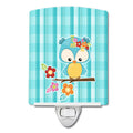 Blue Bird Ceramic Night Light Compact, UL-Certified, Ideal for Bedroom, Bathroom, Nursery, Hallway, Kitchen, 6x4x3, Multicolor