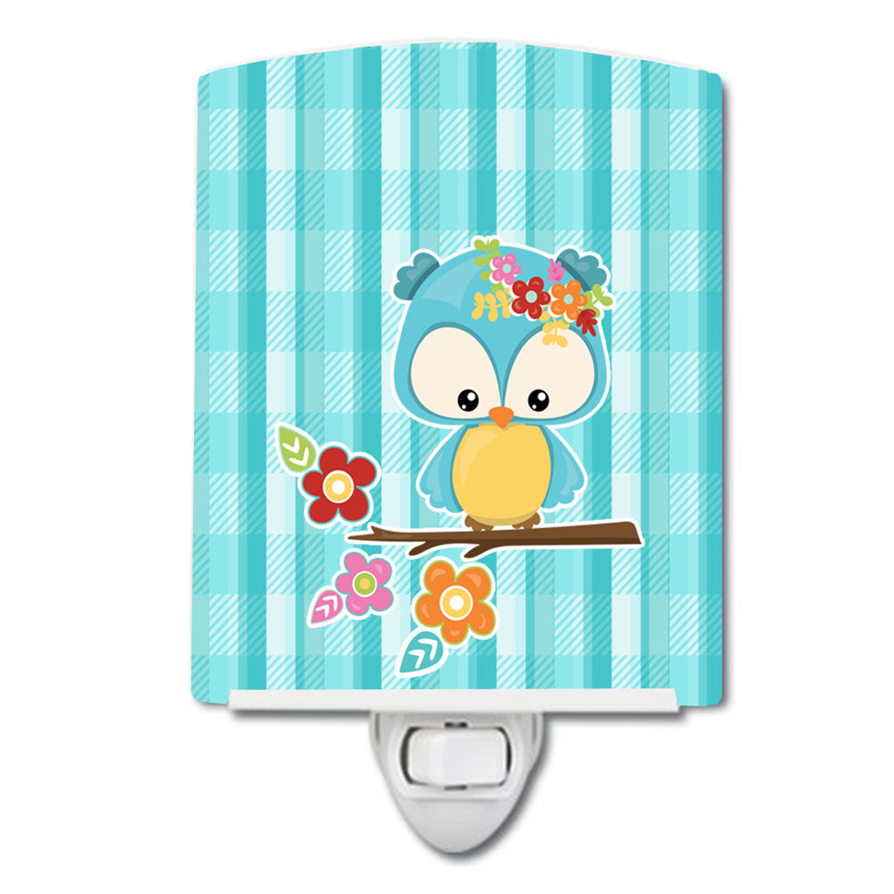 Blue Bird Ceramic Night Light Compact, UL-Certified, Ideal for Bedroom, Bathroom, Nursery, Hallway, Kitchen, 6x4x3, Multicolor