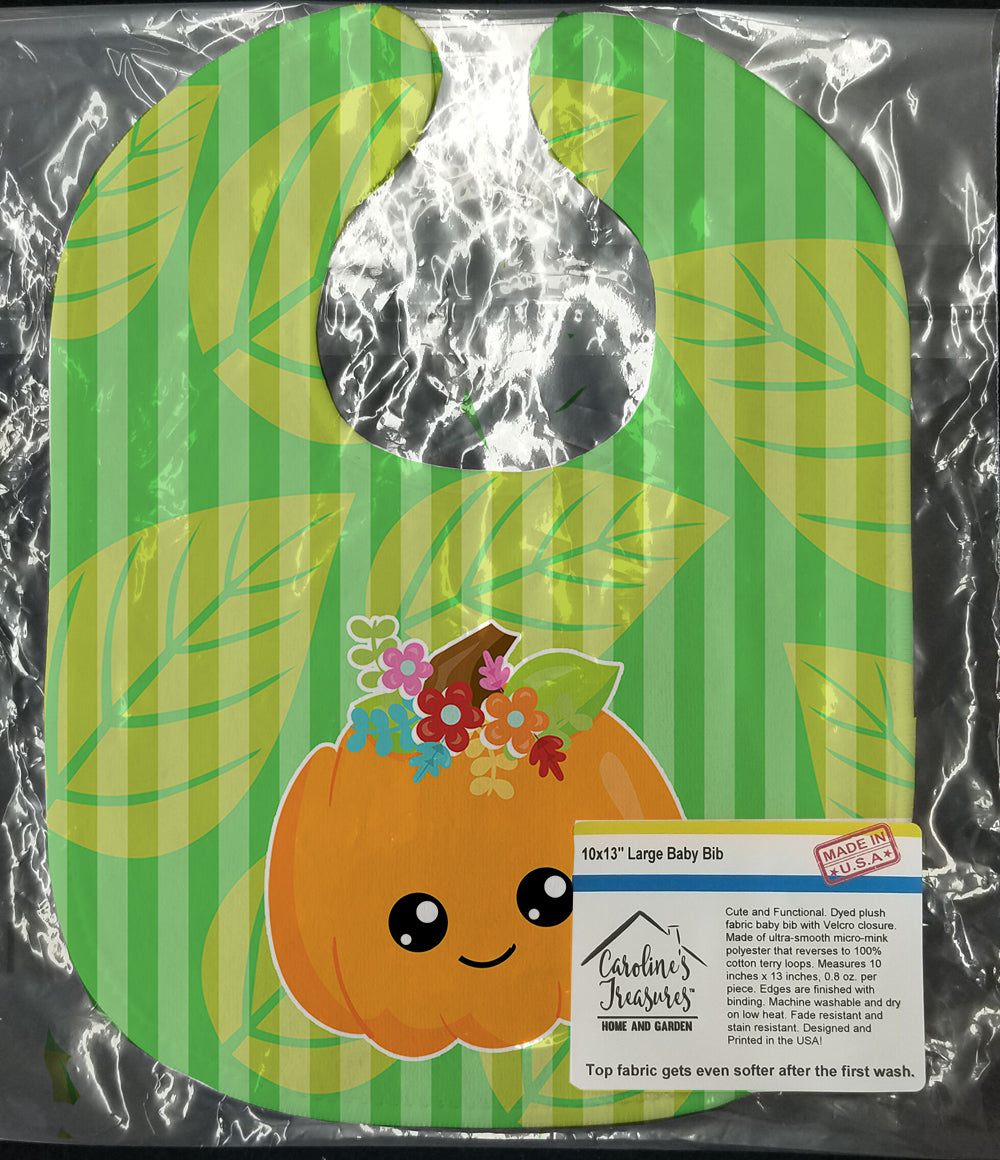 Pumpkin Fall Baby Bib Easy-Clean Baby Bib Baby Feeding Accessory Baby Mealtime Essential, 10 x 13, Multicolor