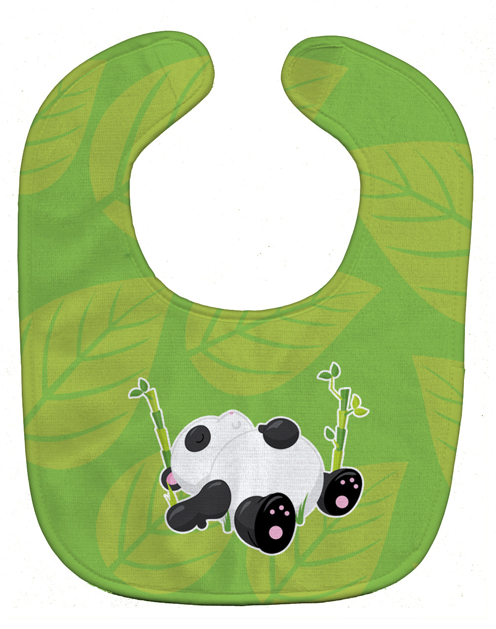 Passed Out Panda Baby Bib Easy-Clean Baby Bib Baby Feeding Accessory Baby Mealtime Essential, 10 x 13, Multicolor