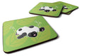 Passed Out Panda Foam Coasters Set of 4 Cup Coasters for Indoor Outdoor, Tabletop Protection, Anti Slip, Mouse pad Material
