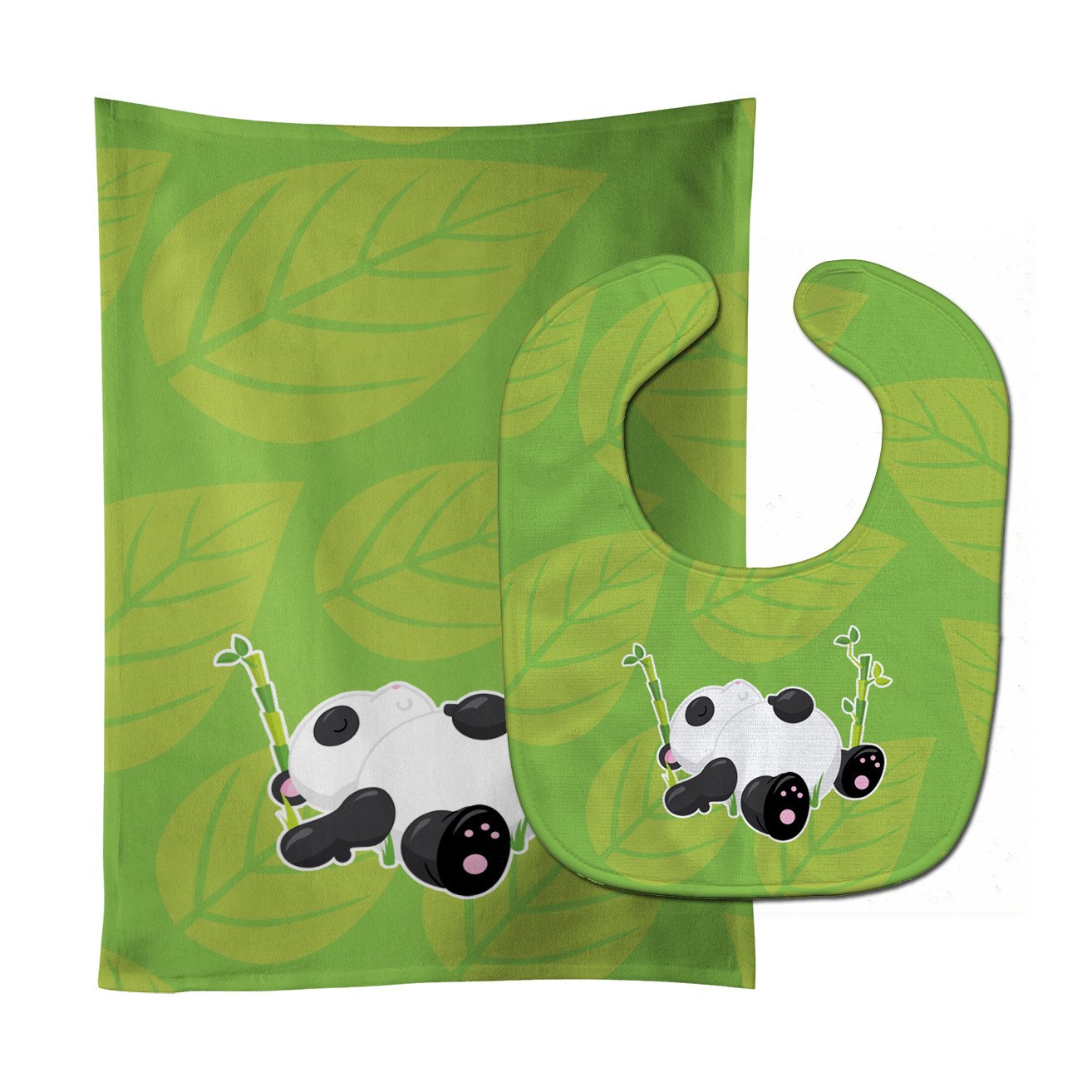 Passed Out Panda Baby Bib & Burp Cloth Easy-Clean Baby Bib Baby Feeding Accessory Baby Mealtime Essential