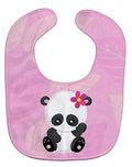 Hey Ya'll Panda Baby Bib Easy-Clean Baby Bib Baby Feeding Accessory Baby Mealtime Essential, 10 x 13, Multicolor