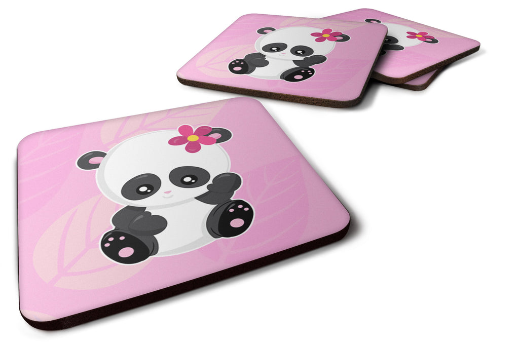 Hey Ya'll Panda Foam Coasters Set of 4 Cup Coasters for Indoor Outdoor, Tabletop Protection, Anti Slip, Mouse pad Material