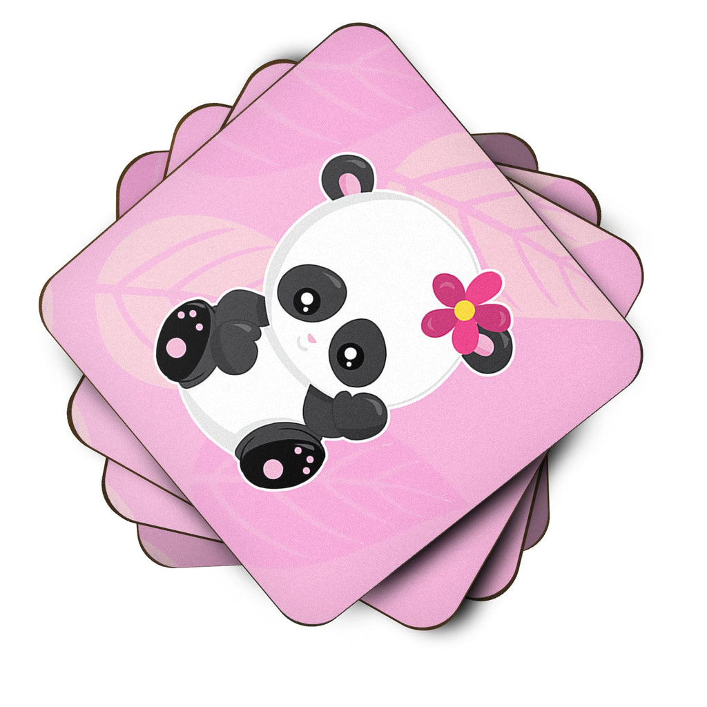 Hey Ya'll Panda Foam Coasters Set of 4 Cup Coasters for Indoor Outdoor, Tabletop Protection, Anti Slip, Mouse pad Material
