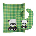 Panda Lucky Bamboo Baby Bib & Burp Cloth Easy-Clean Baby Bib Baby Feeding Accessory Baby Mealtime Essential