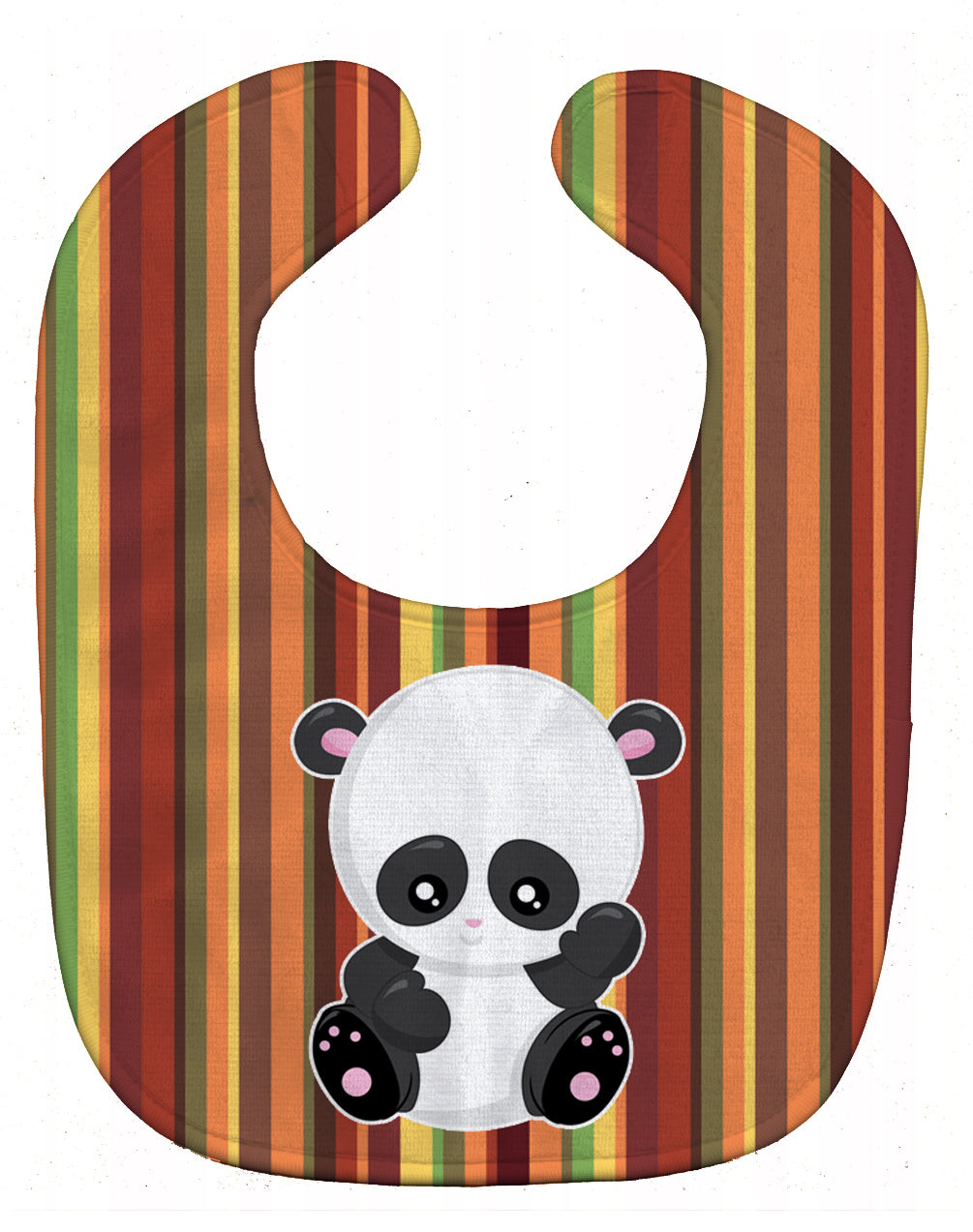 Striped Panda Baby Bib Easy-Clean Baby Bib Baby Feeding Accessory Baby Mealtime Essential, 10 x 13, Multicolor