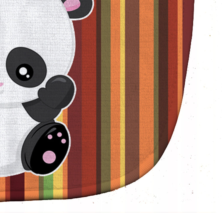 Striped Panda Baby Bib Easy-Clean Baby Bib Baby Feeding Accessory Baby Mealtime Essential, 10 x 13, Multicolor