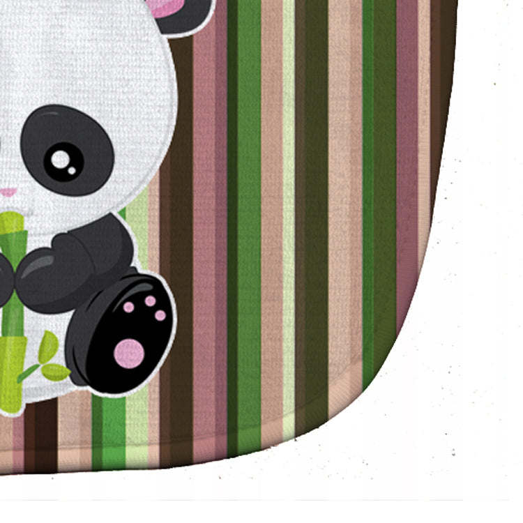 Bamboo Flute Panda Baby Bib Easy-Clean Baby Bib Baby Feeding Accessory Baby Mealtime Essential, 10 x 13, Multicolor