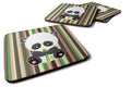 Bamboo Flute Panda Foam Coasters Set of 4 Cup Coasters for Indoor Outdoor, Tabletop Protection, Anti Slip, Mouse pad Material