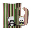 Bamboo Flute Panda Baby Bib & Burp Cloth Easy-Clean Baby Bib Baby Feeding Accessory Baby Mealtime Essential