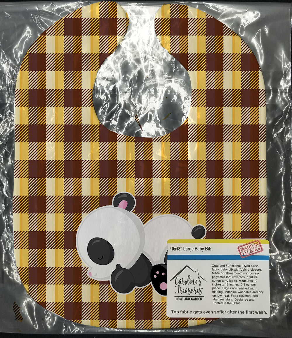 Panda Naptime Baby Bib Easy-Clean Baby Bib Baby Feeding Accessory Baby Mealtime Essential, 10 x 13, Multicolor