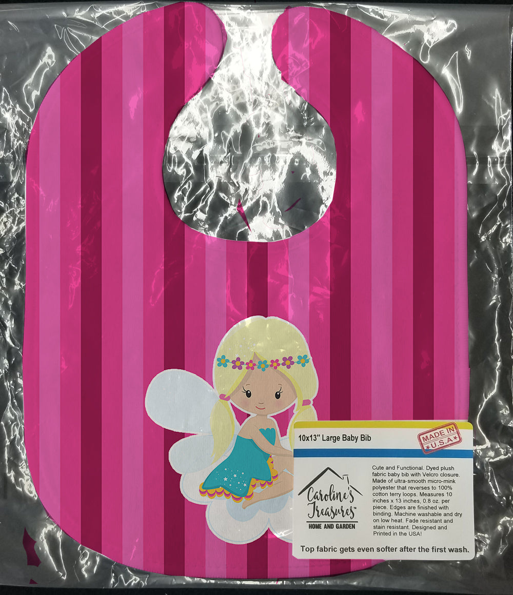 Blonde Fairy Baby Bib Easy-Clean Baby Bib Baby Feeding Accessory Baby Mealtime Essential, 10 x 13, Multicolor