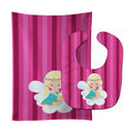 Blonde Fairy Baby Bib & Burp Cloth Easy-Clean Baby Bib Baby Feeding Accessory Baby Mealtime Essential