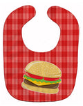 Hamburger Plaid Baby Bib Easy-Clean Baby Bib Baby Feeding Accessory Baby Mealtime Essential, 10 x 13, Multicolor