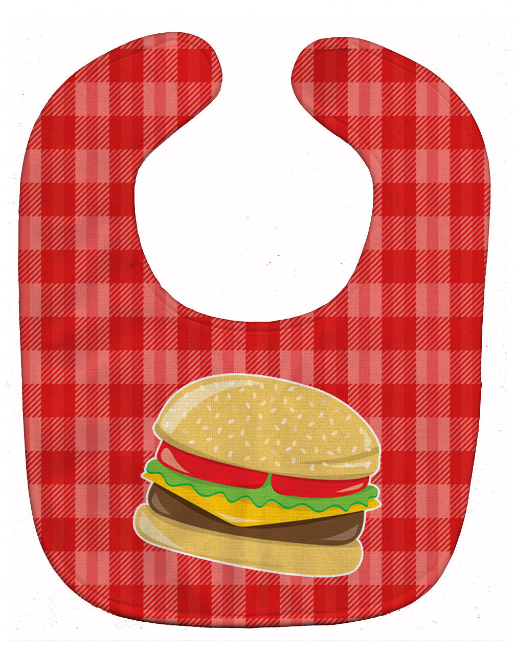 Hamburger Plaid Baby Bib Easy-Clean Baby Bib Baby Feeding Accessory Baby Mealtime Essential, 10 x 13, Multicolor
