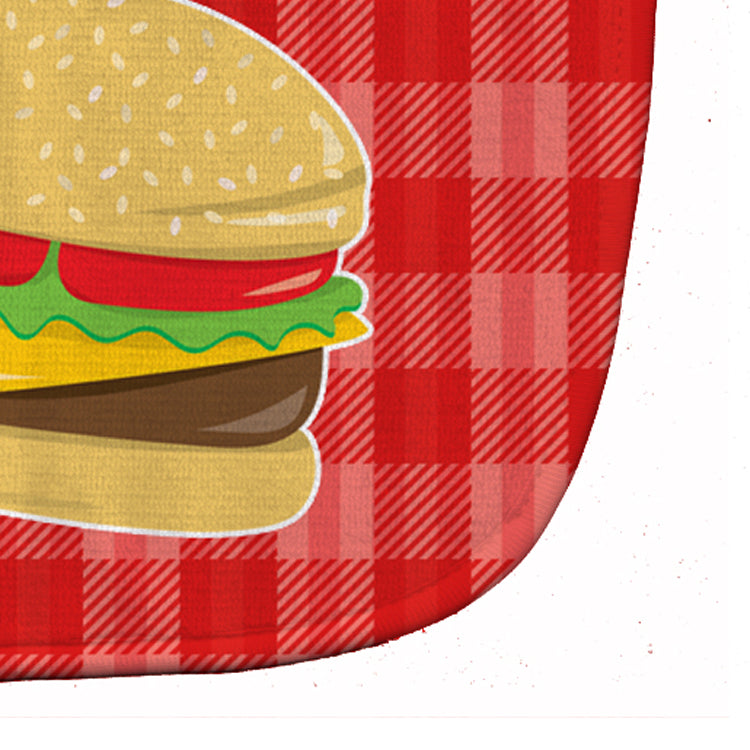 Hamburger Plaid Baby Bib Easy-Clean Baby Bib Baby Feeding Accessory Baby Mealtime Essential, 10 x 13, Multicolor