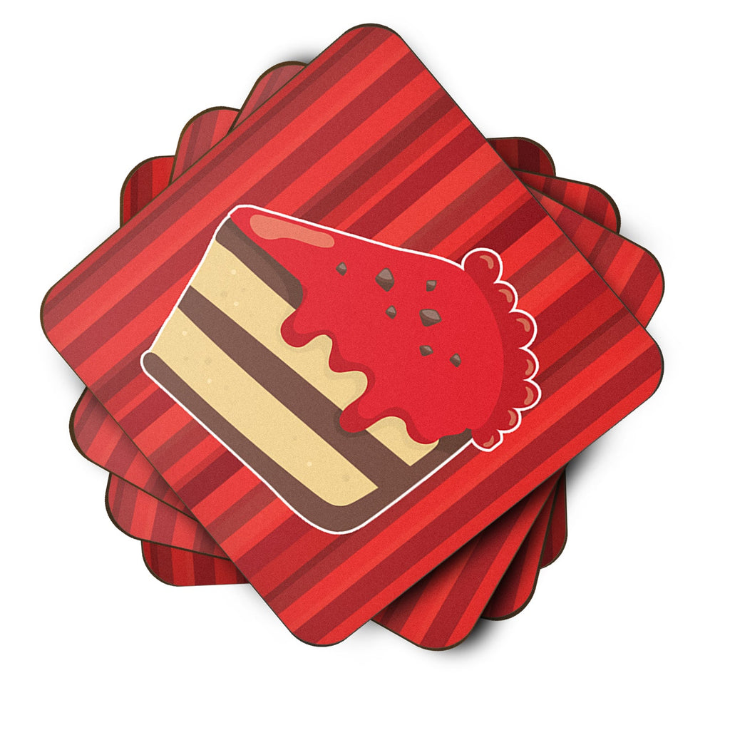 Christmas Cake Foam Coasters Set of 4 Cup Coasters for Indoor Outdoor, Tabletop Protection, Anti Slip, Mouse pad Material