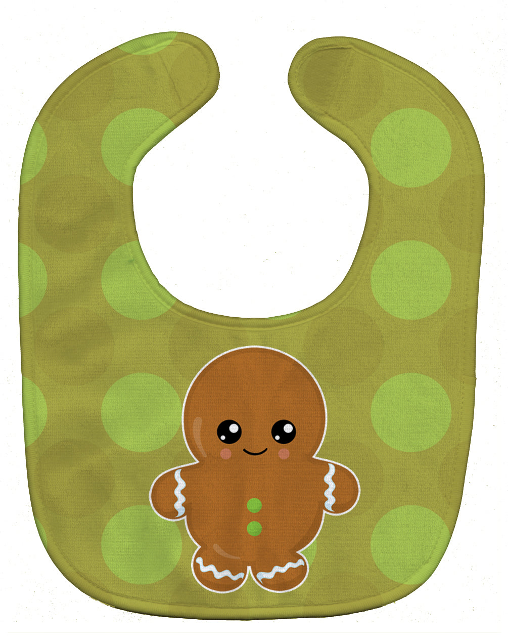Christmas Gingerbread Man Baby Bib Easy-Clean Baby Bib Baby Feeding Accessory Baby Mealtime Essential, 10 x 13, Multicolor