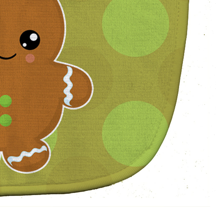 Christmas Gingerbread Man Baby Bib Easy-Clean Baby Bib Baby Feeding Accessory Baby Mealtime Essential, 10 x 13, Multicolor