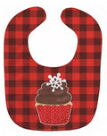 Christmas Cupcake Baby Bib Easy-Clean Baby Bib Baby Feeding Accessory Baby Mealtime Essential, 10 x 13, Multicolor