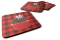 Christmas Cupcake Foam Coasters Set of 4 Cup Coasters for Indoor Outdoor, Tabletop Protection, Anti Slip, Mouse pad Material