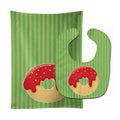 Christmas Donut Baby Bib & Burp Cloth Easy-Clean Baby Bib Baby Feeding Accessory Baby Mealtime Essential