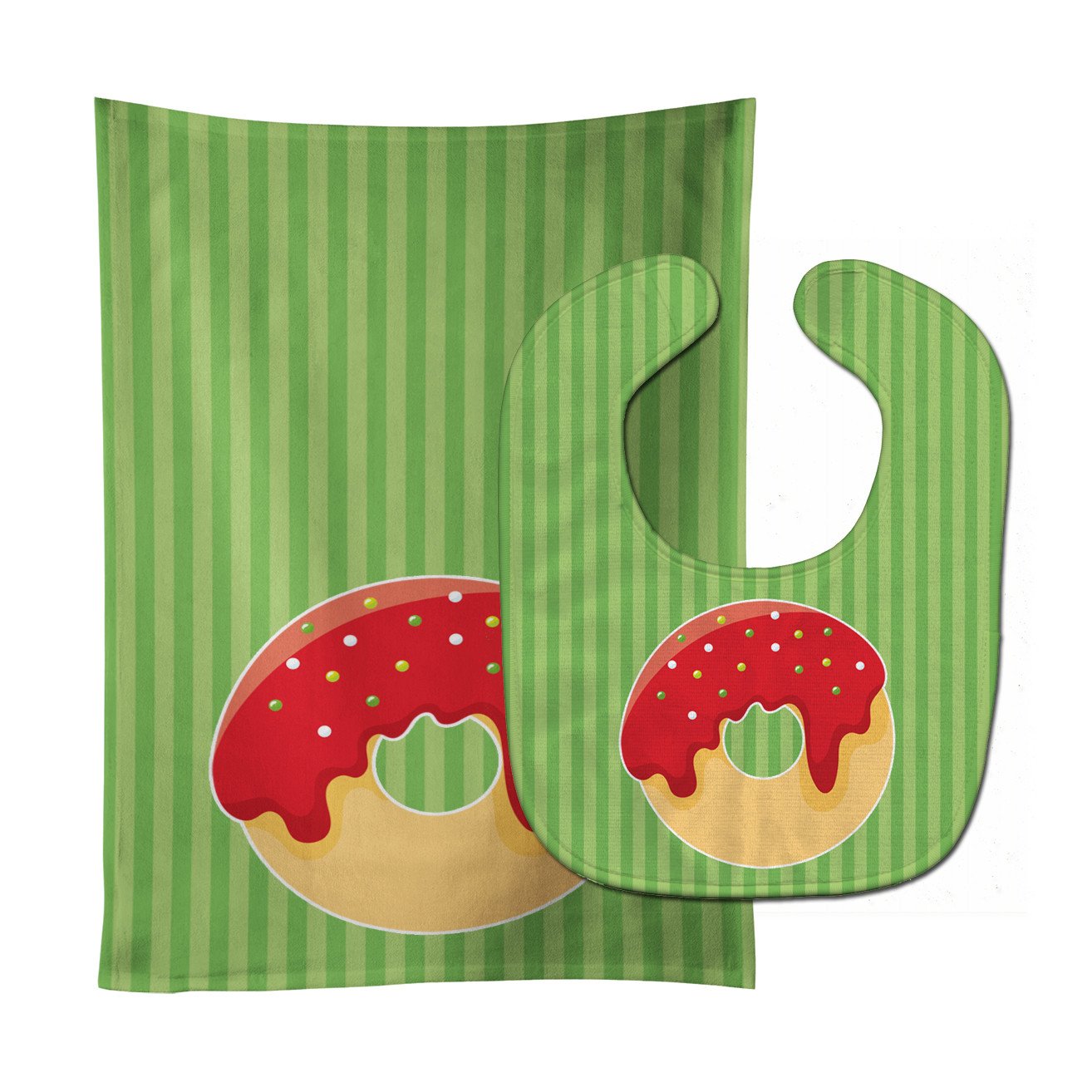Christmas Donut Baby Bib & Burp Cloth Easy-Clean Baby Bib Baby Feeding Accessory Baby Mealtime Essential