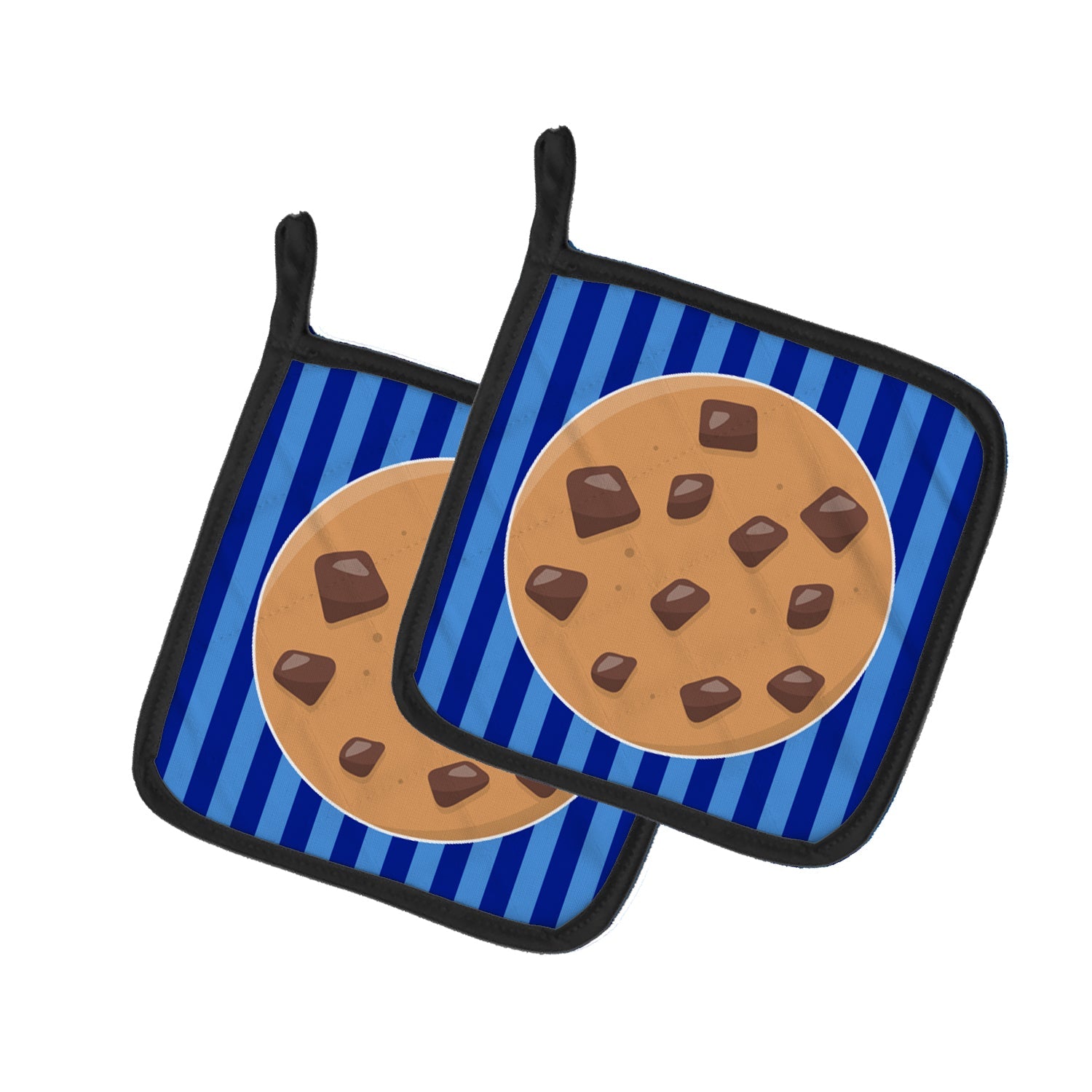 Cookie Monster Pot Holder Set of 2 Heat Resistant Quilted Hot Pads 7.5 x 7.5 Inch, Insulated Kitchen Trivets for Cooking & Baking
