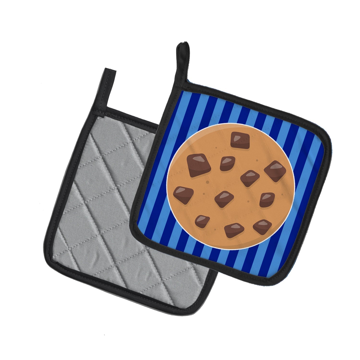 Cookie Monster Pot Holder Set of 2 Heat Resistant Quilted Hot Pads 7.5 x 7.5 Inch, Insulated Kitchen Trivets for Cooking & Baking
