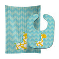 Boy Giraffe Baby Bib & Burp Cloth Easy-Clean Baby Bib Baby Feeding Accessory Baby Mealtime Essential