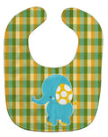 Boy Elephant Baby Bib Easy-Clean Baby Bib Baby Feeding Accessory Baby Mealtime Essential, 10 x 13, Multicolor