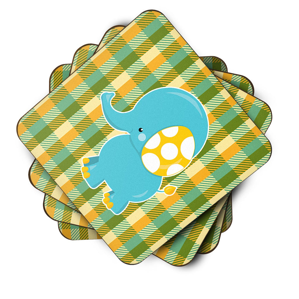 Boy Elephant Foam Coasters Set of 4 Cup Coasters for Indoor Outdoor, Tabletop Protection, Anti Slip, Mouse pad Material