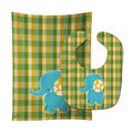 Boy Elephant Baby Bib & Burp Cloth Easy-Clean Baby Bib Baby Feeding Accessory Baby Mealtime Essential