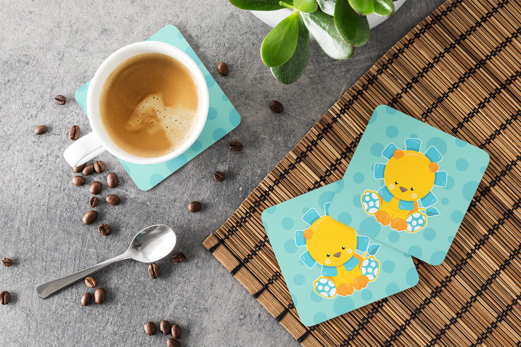 Boy Lion Foam Coasters Set of 4 Cup Coasters for Indoor Outdoor, Tabletop Protection, Anti Slip, Mouse pad Material