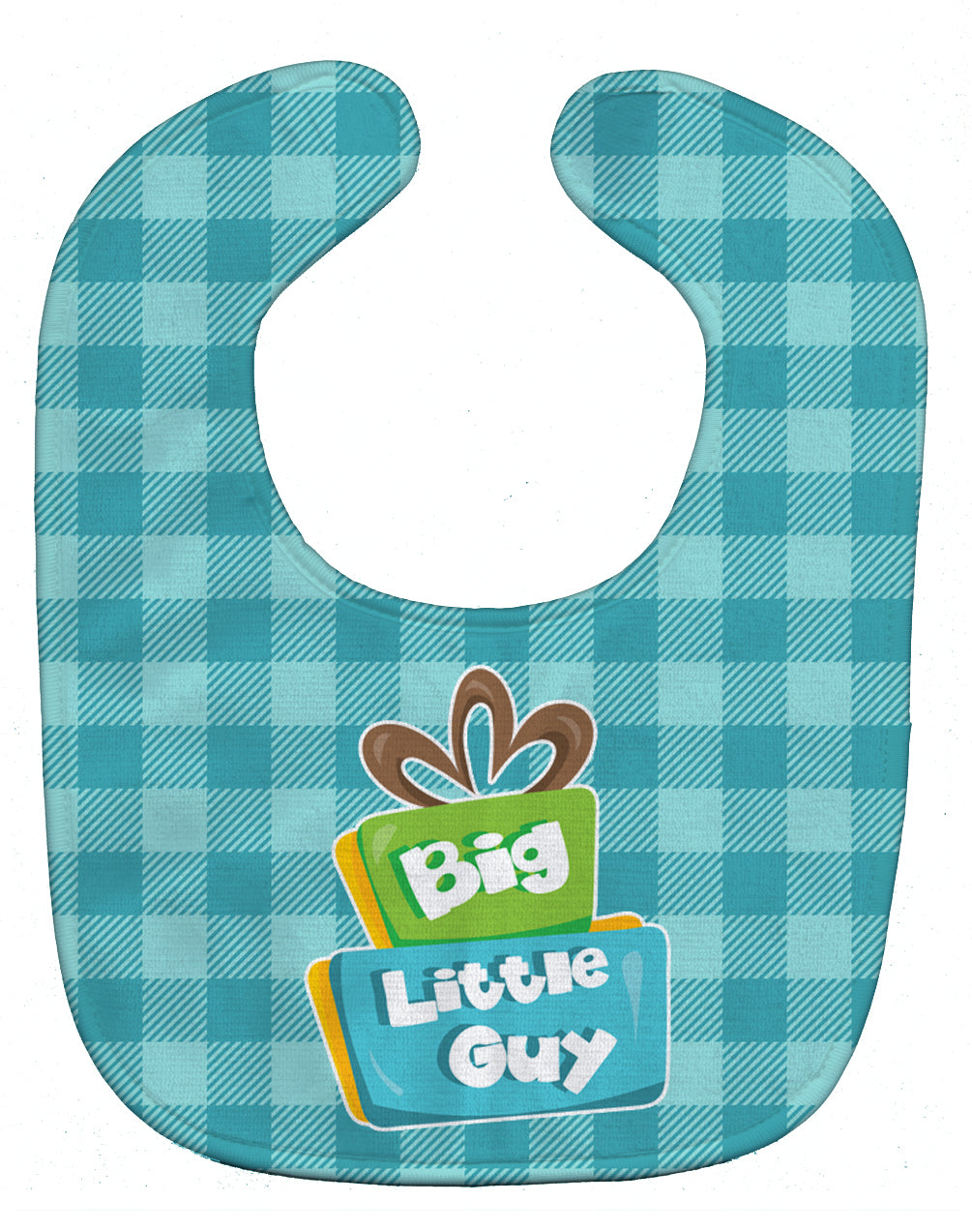Boy Big Little Guy Baby Bib Easy-Clean Baby Bib Baby Feeding Accessory Baby Mealtime Essential, 10 x 13, Multicolor