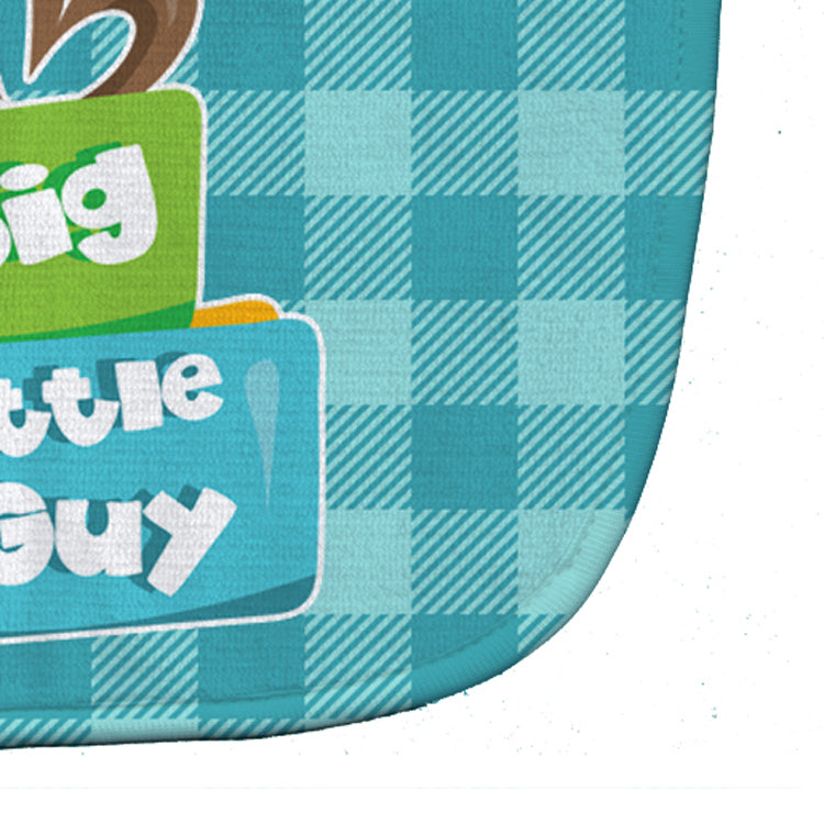 Boy Big Little Guy Baby Bib Easy-Clean Baby Bib Baby Feeding Accessory Baby Mealtime Essential, 10 x 13, Multicolor