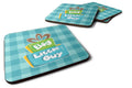 Boy Big Little Guy Foam Coasters Set of 4 Cup Coasters for Indoor Outdoor, Tabletop Protection, Anti Slip, Mouse pad Material